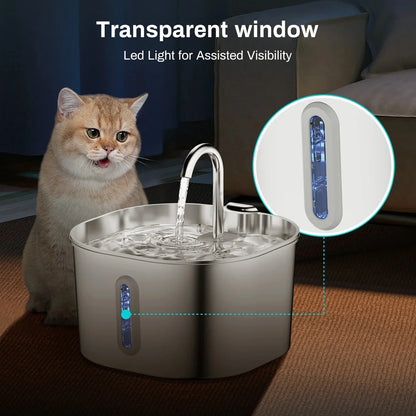 Zentio™ Premium Stainless Steel Pet Water Fountain