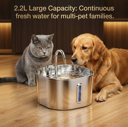 Zentio™ Premium Stainless Steel Pet Water Fountain