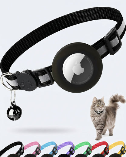 Zentiopet™ Smart Tracker Collar: Reflective AirTag Edition Safety Defined. Ultimate Peace of Mind with Breakaway Protection
