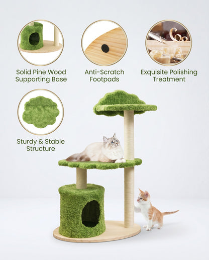 Zentio™ Forest Canopy Luxury Cat Tree – 97cm Premium Sisal Scratching Post & Condo