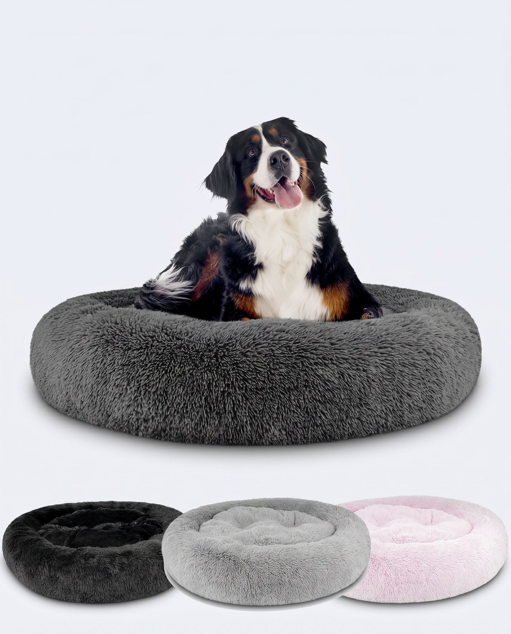Zentiopet™ Calming Donut Bed: Premium Plush Series Anti-Anxiety Design | Orthopedic Support | Machine Washable