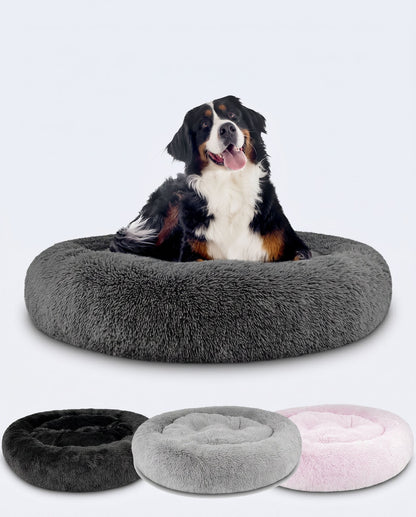 Zentiopet™ Calming Donut Bed: Premium Plush Series Anti-Anxiety Design | Orthopedic Support | Machine Washable