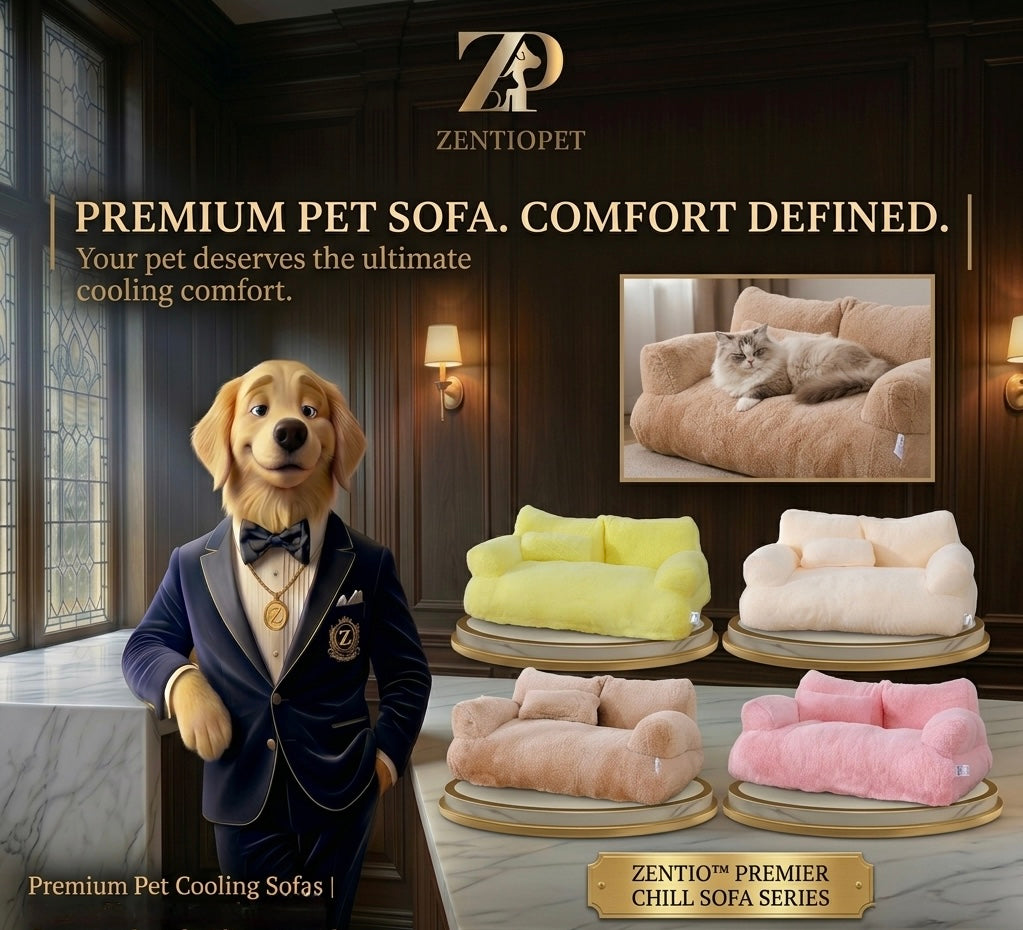 Zentio™ Orthopedic Plush Pet Sofa – Premium Luxury Winter Warm Bed for Cats & Dogs