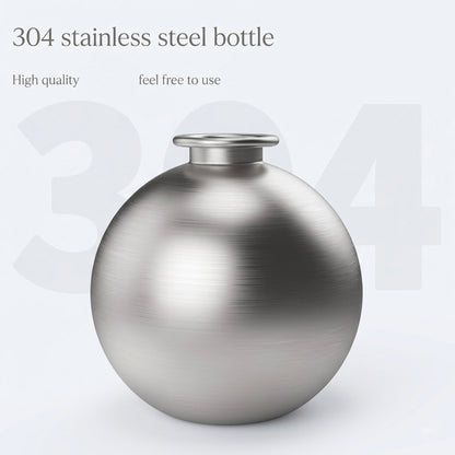 Zentio™ Spherical Stainless Steel Dog Water Bottle & Travel Bowl