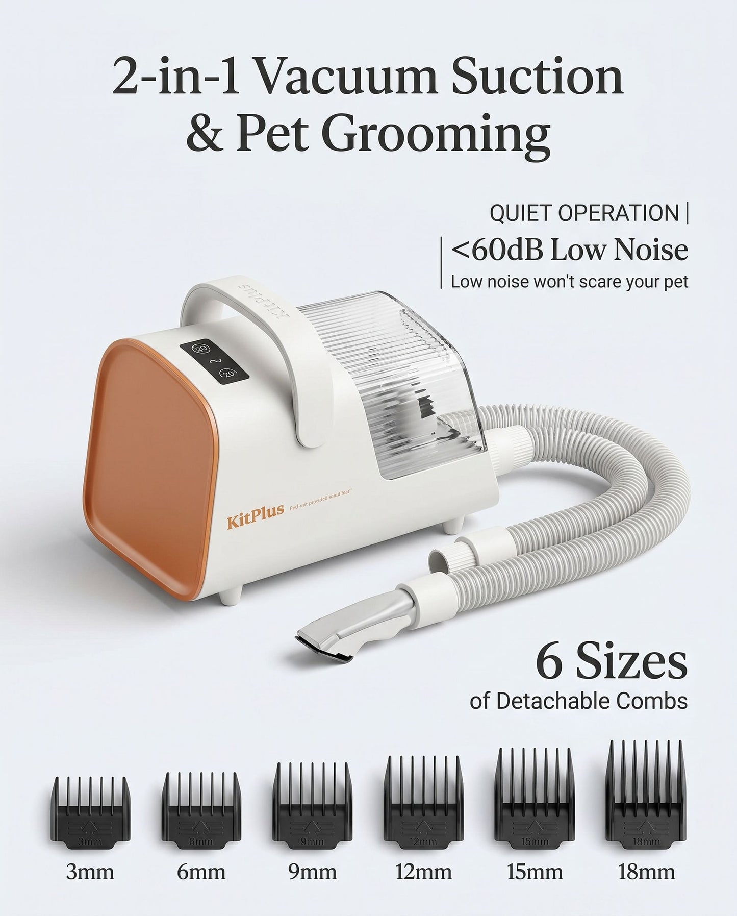 Zentio™ FurControl Pet Grooming Vacuum Kit