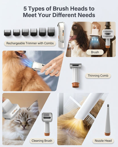 Zentio™ FurControl Pet Grooming Vacuum Kit
