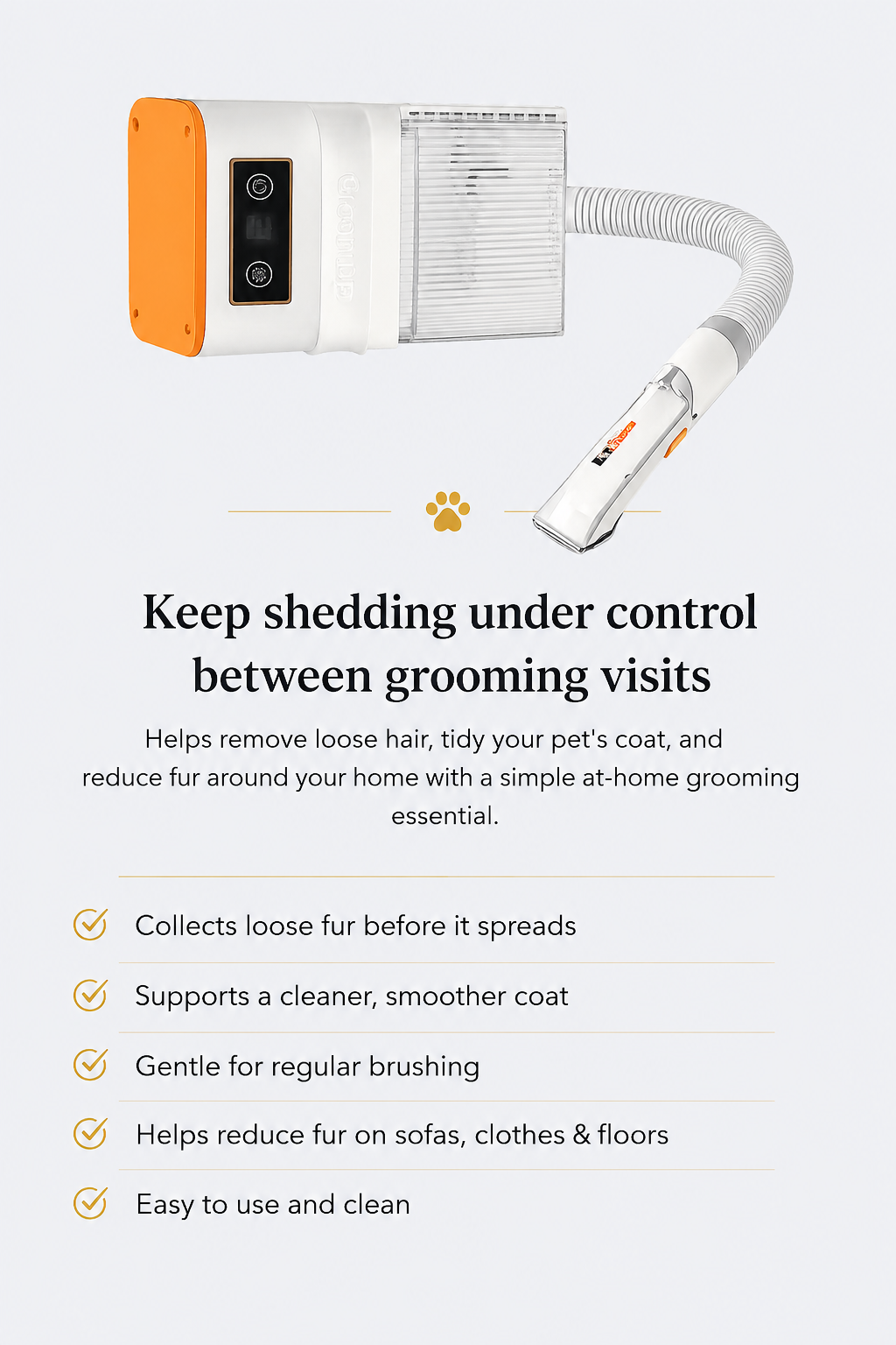 Zentio™ FurControl Pet Grooming Vacuum Kit