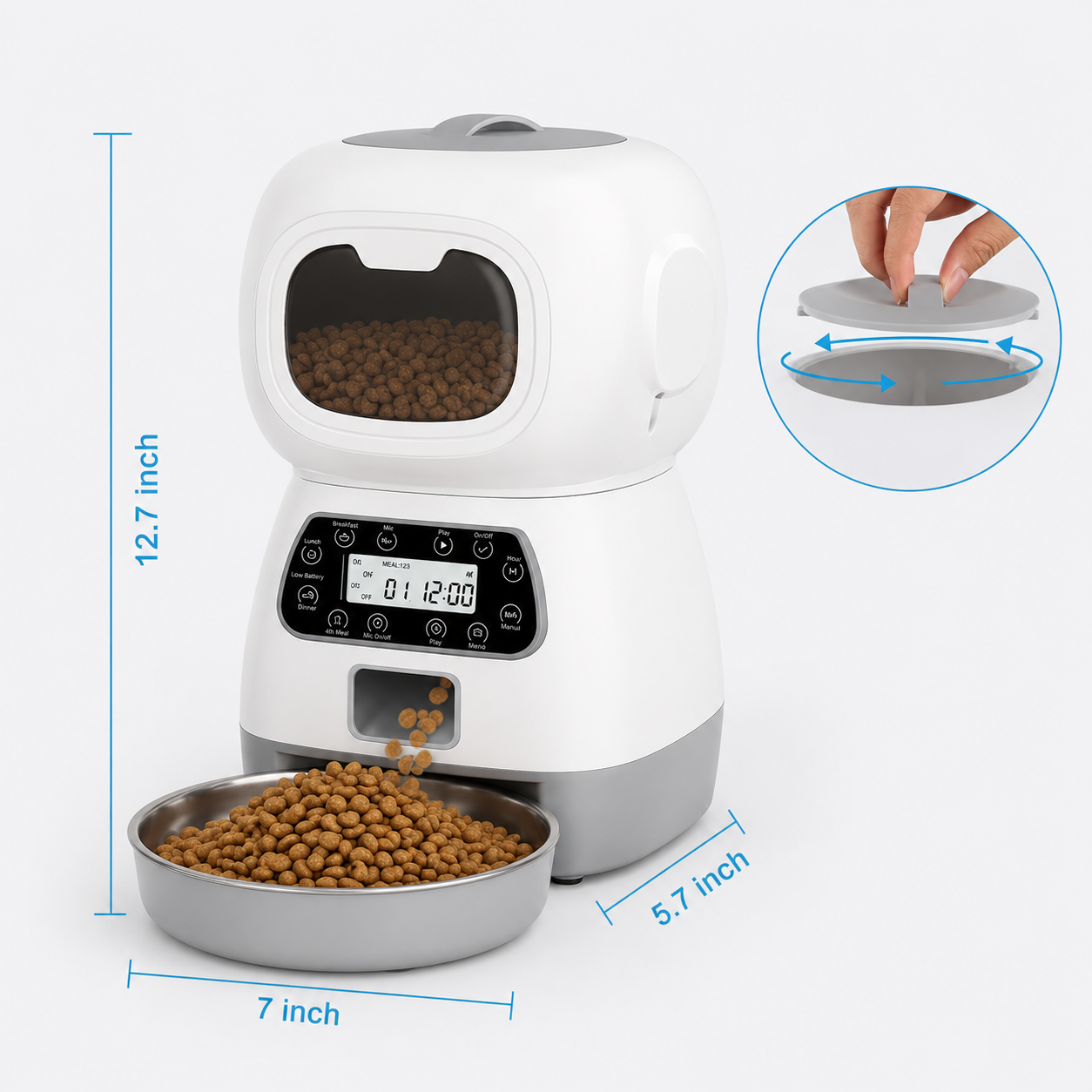 Zentio™ Premium Smart Pet Feeder – 3.5L Automatic Food Dispenser
