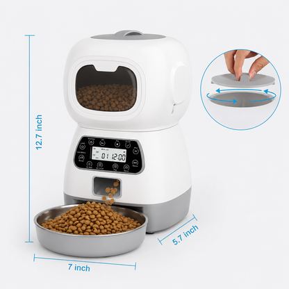 Zentio™ Premium Smart Pet Feeder – 3.5L Automatic Food Dispenser