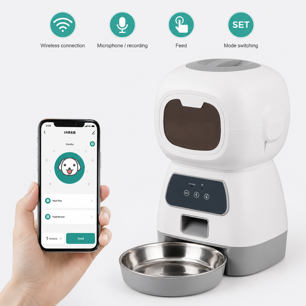 Zentio™ Premium Smart Pet Feeder – 3.5L Automatic Food Dispenser