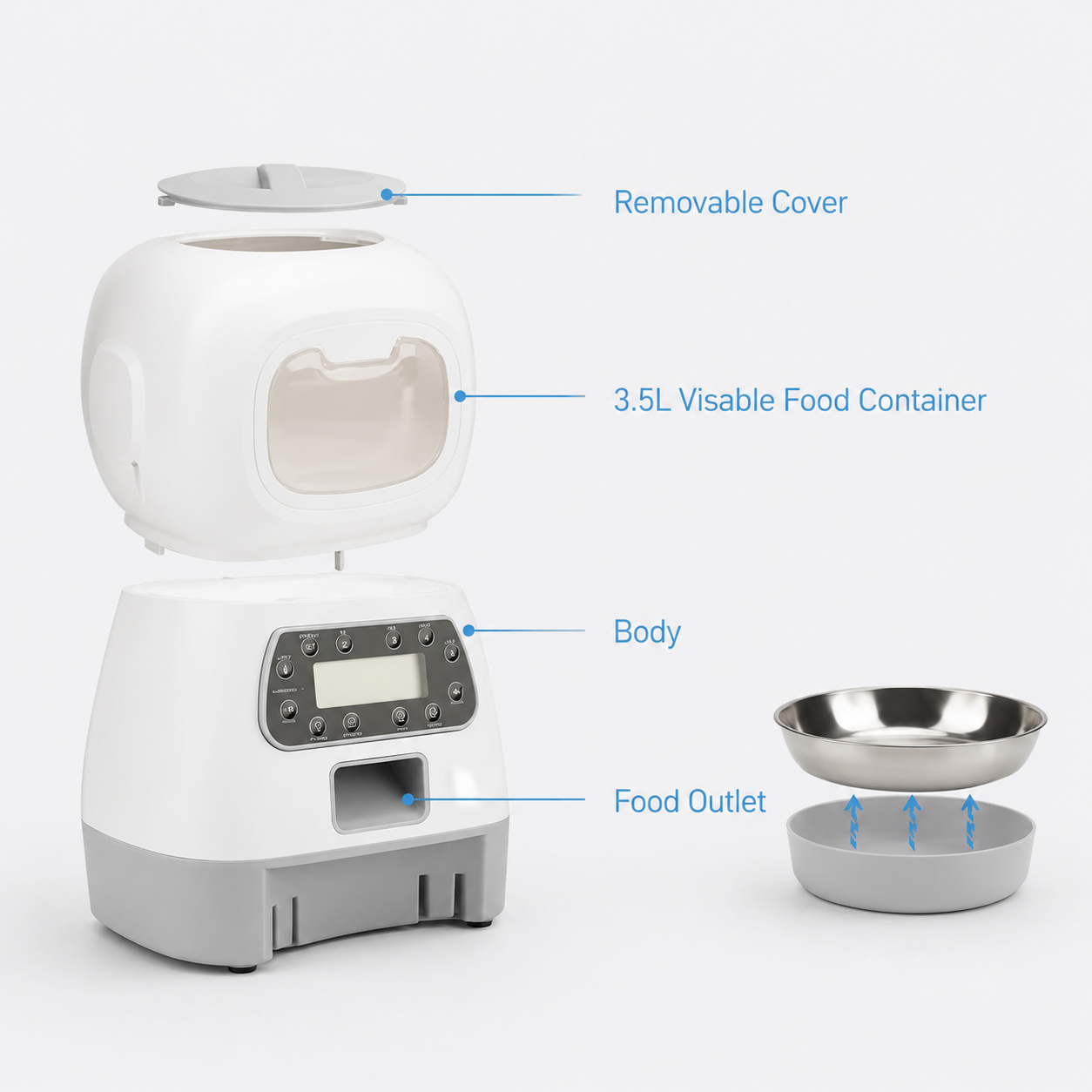 Zentio™ Premium Smart Pet Feeder – 3.5L Automatic Food Dispenser