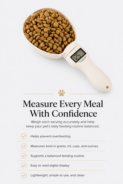 Zentio™ Digital Pet Food Measuring Scoop – Precision Portion Scale
