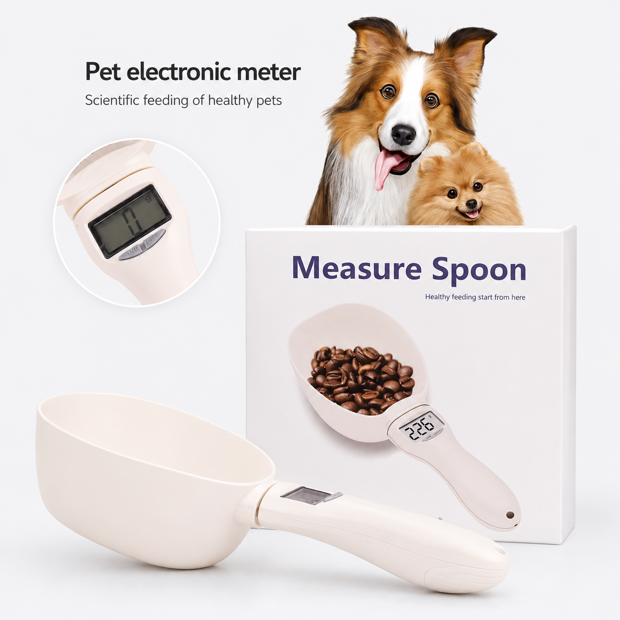 Zentio™ Digital Pet Food Measuring Scoop – Precision Portion Scale