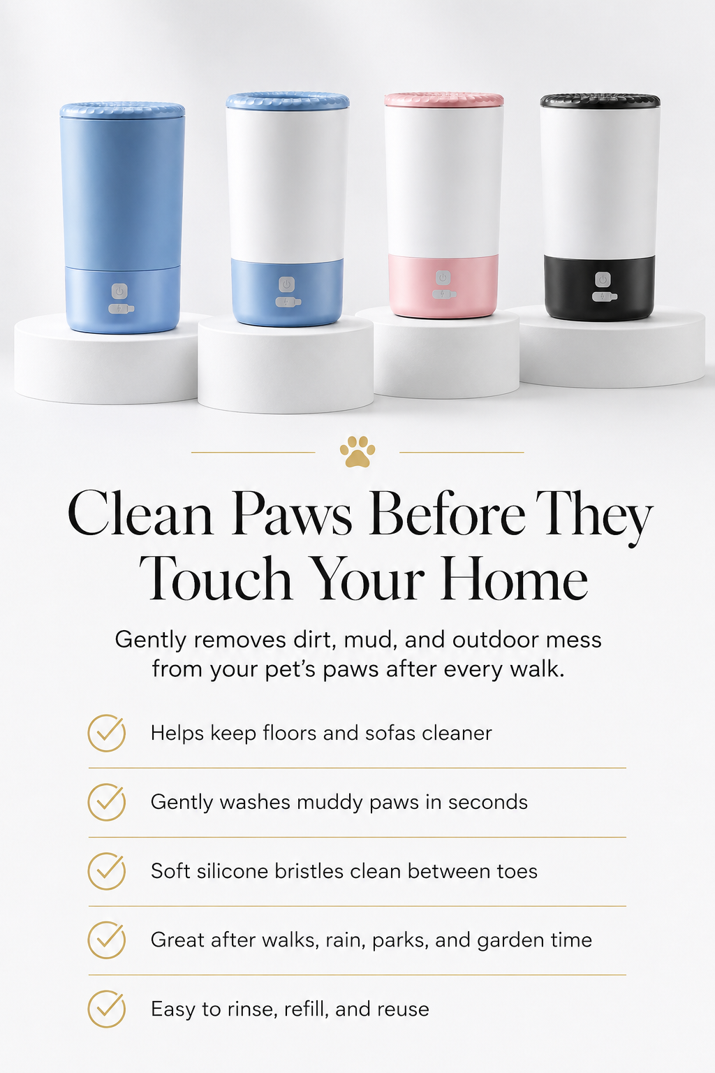 Zentio™ Automatic Pet Paw Cleaner – USB-C Portable Paw Washer