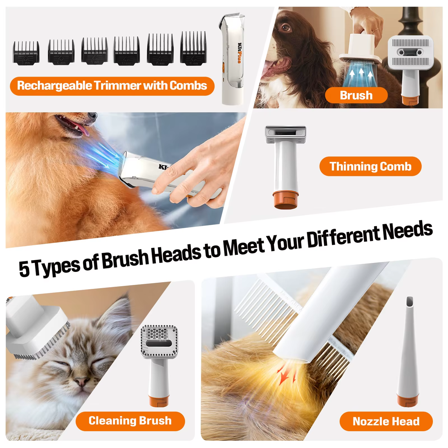Zentio™ Professional Pet Grooming Vacuum Kit